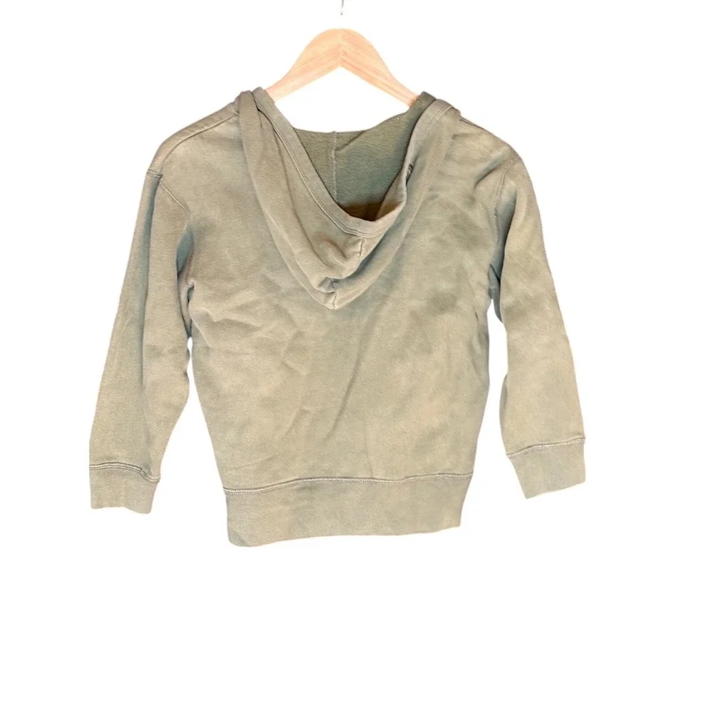 Kids Old Navy Olive Green Football‎ Graphic Half Zip Hoodie Size 7